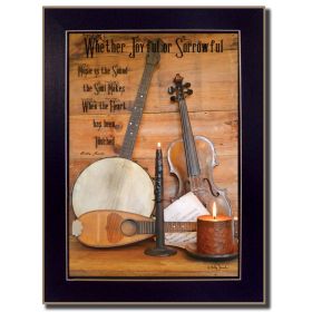 "Music" By Billy Jacobs, Printed Wall Art, Ready To Hang Framed Poster, Black Frame
