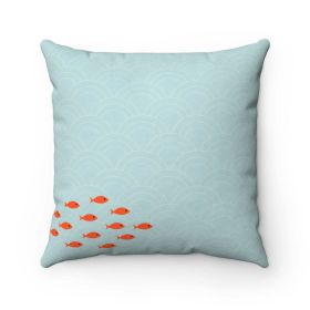 School of Fishes Cushion Home Decoration Accents - 4 Sizes (size: 14" x 14")