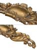 Royal Scroll Gilt Crest Pediment 50 Inch Wide