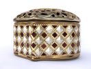 Rhinestone Heart Keepsake Jewelry Box