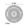 Rose Gold Petite Round Ceiling Medallion 24 Inch Diameter