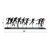 Running Men on Metal Stand Set of 2