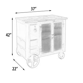 Kinetic Wheeled Bar Cabinet