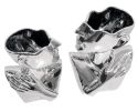 Abstract Torso Vases Silver Set of 2