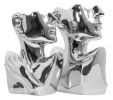 Abstract Torso Vases Silver Set of 2