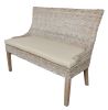 Alfresco Bench Kuba Weave White Wash