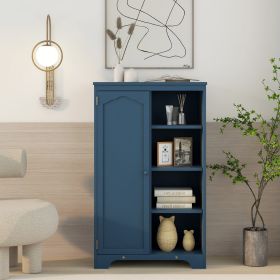 PRACTIACAL SIDE CABINET FOR NAVY BLUE COLOR, WITH 1 DOOR WITH SHELF