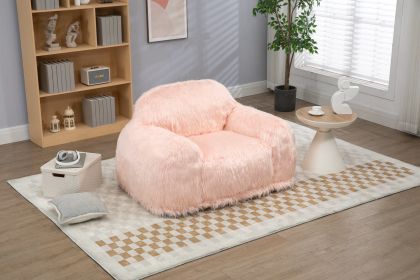 Bean bag chair lazy long hair sofa bean bag chair adult, teen high density foam filled modern focus chair comfortable living room, bedroom chair