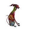 17 Inch Decorative Metal Dog Sculpture, Multicolor