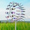 Outdoor Metal Windmill For Yard And Garden Decoration, Dynamic Wind Sculpture, Easy To Install, Beautiful And Durable, Wind Power Rotates Sculpture, C