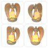 Nordic Style Resin Angel Electronic Candle Holder Living Room Church Decorations