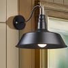 14in Wall-mounted Metal Light/Black