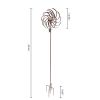 Solar Wind Spinner, Windmill Willow Leaves-Improved 360 Degrees Swivel LED Lighting Solar Powered Glass Ball with Kinetic Wind Spinner-Metal Sculpture