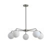 Modern American living room simple golden chandelier glass lampshade 5 bulbs