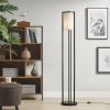 Charlton Metal Floor Lamp with Glass Cylinder Shade