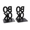 1 Pair of Decorative Metal Book Ends - Heavy Duty Nonskid Design Perfect for Home, Office, or Library Shelves