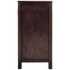 U-style Wood Storage Cabinet with Doors and Adjustable Shelf, Entryway Kitchen Dining Room, Brown