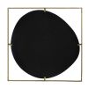 32x1x32" Poppy Mirror with Gold Metal Frame Contemporary Design for Bathroom, Entryway Wall Decor