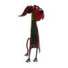 17 Inch Decorative Metal Dog Sculpture, Multicolor