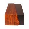 53 Inch Acacia Wood Coffee Table, Horizontal Split Design, Live Edge, Oak, Black