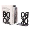 1 Pair of Decorative Metal Book Ends - Heavy Duty Nonskid Design Perfect for Home, Office, or Library Shelves