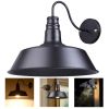 14in Wall-mounted Metal Light/Black