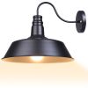 14in Wall-mounted Metal Light/Black