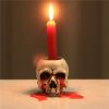 Halloween Ornament 2022,Skull Candle Holder Home Decoration Antique Tears Ornaments Columnar Candle Base Tea Wax Holder