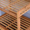 Bathroom Laundry Basket Bamboo Storage Basket with 2-tier Shelf 17.32 x 13 x 37.8 inch