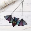 1pc Colorful Bat Suncatcher Window Hanging Decoration for Home, Room, Garden, and Yard - Perfect for Ghostss Festival and Holiday Decor