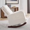 [Video] Welike 25.6"W Modern Accent High Backrest Living Room Lounge Arm Rocking Chair, Two Side Pocket