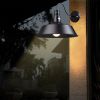 14in Wall-mounted Metal Light/Black