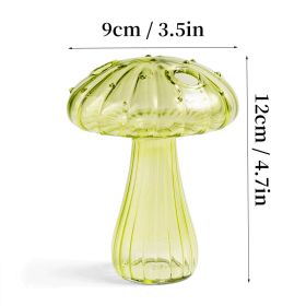 7 Style Mushroom Glass Vase Creative Hydroponics Vases Aromatherapy Bottle Desktop Crafts Ornament Living Room Home Office Decor (Ships From: CN, Color: HGA0012459-A)