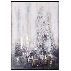 Large Original Hand Painted Abstract Textured Modern Golden Oil Painting On Canvas Wall Art For Living Room Home Decor No Frame (size: 150x220cm)