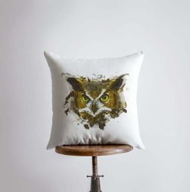 Horn Owl | Owl Gifts | Bird | Brid Prints | Bird Decor | Accent Pillow Covers | Throw Pillow Covers | Pillow | Room Decor | Bedroom Decor (Cover & Insert: Cover only, Dimensions: 16x16)