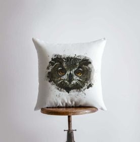 Dark Owl | Owl Gifts | Bird | Brid Prints | Bird Décor | Accent Pillow Covers | Throw Pillow Covers | Pillow | Room Décor | Bedroom Décor (Cover & Insert: Cover only, Dimensions: 121x12)