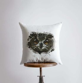 Dark Owl | Owl Gifts | Bird | Brid Prints | Bird Décor | Accent Pillow Covers | Throw Pillow Covers | Pillow | Room Décor | Bedroom Décor (Cover & Insert: Cover only, Dimensions: 18x18)