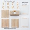 Organize Your Life with This Stylish Wooden Perpetual Calendar - Perfect Office Desk Accessory!