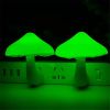 LED Night Lamp Mushroom Wall Socket Lamp White Light Control Sensor Bathroom Bedroom Furniture Decoration Wall Lamp