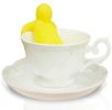 Cute Tea Infuser Man for Loose Tea Stainless Steel Man Shape Loose Leaf Tea Steeper Ball Strainer Non-Toxic Easy to Use and Clean